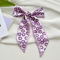 Fashion Skinny Silk Scarf for Women Floral Hair Ribbons Headbands Bandana Female Bag Wrist Wrap Neckerchief Foulard Neck Ties 5