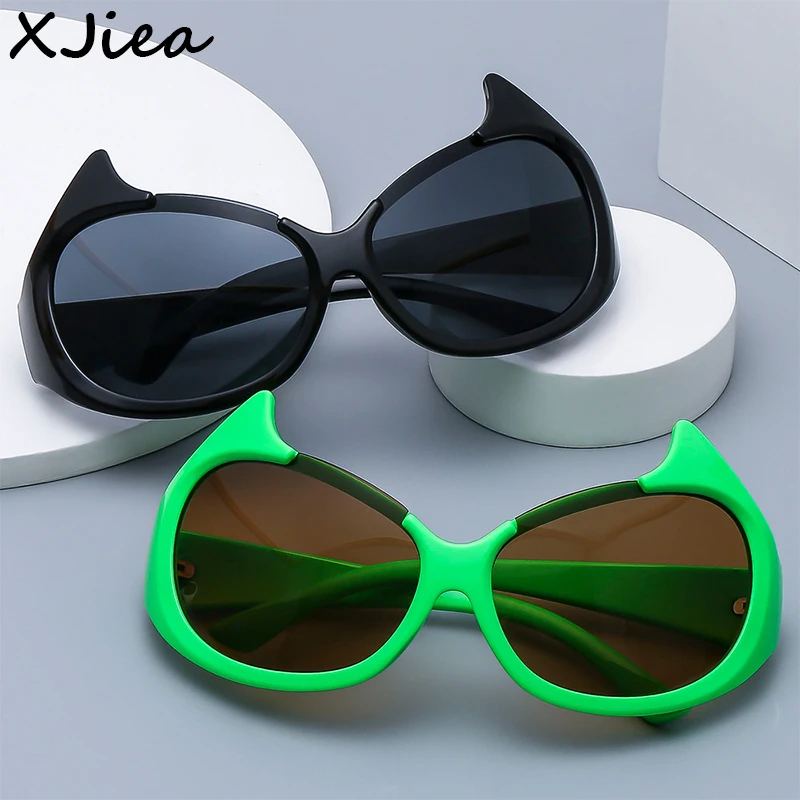

XJiea Designer Fashion Cat Eye Women's Sunglasses Vintage Big Frame Sexy Sun Glasses For Men Y2K Party Accessory Eyewear UV400