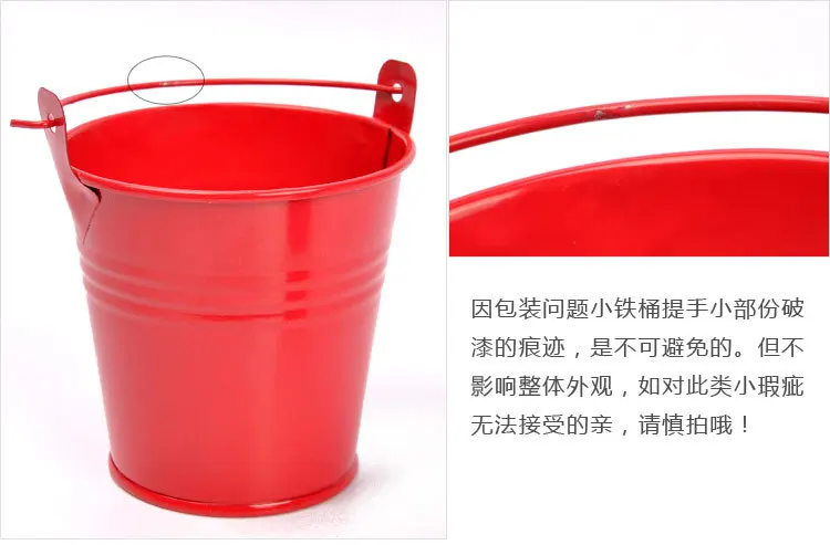 Description Picture 5 of itemMetal Bucket Wedding Decoration Candy Box Flower Pot Table Decor Birthday Party Decoration Desktop Small Figurines & Miniatures
