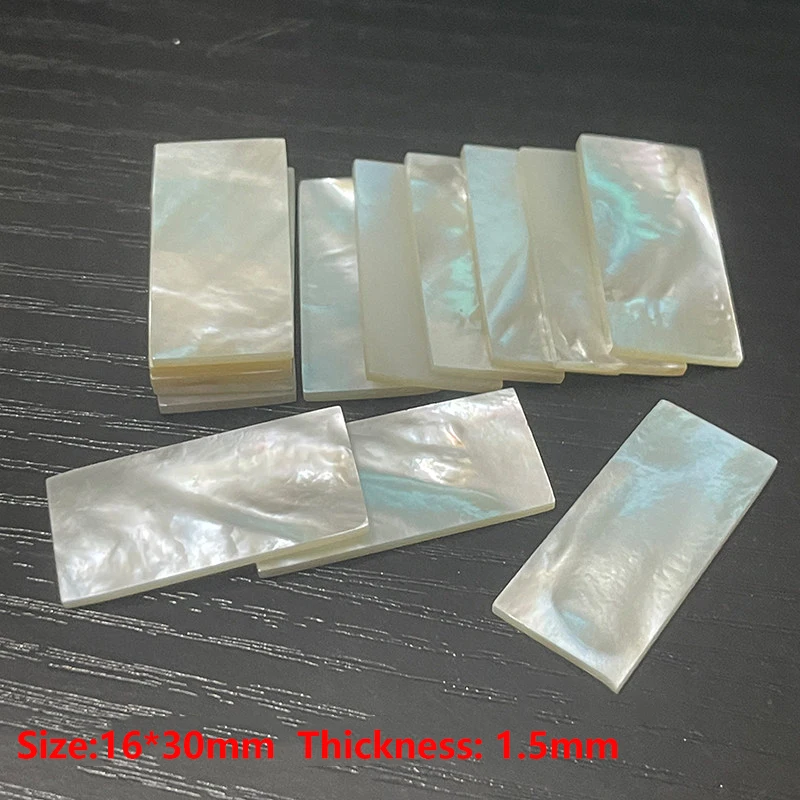 30mm/16mm/1.5mm 천연 자개 조개껍질 슬라이스 핑크 화이트 나비 모양 직사각형 조개 인레이 공예 DIY 조각 재료