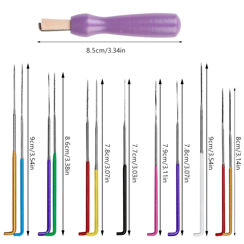 Needle Felting Painting Kit Needle Felting Kit Wool Felting Kit BUDDUR Multicolor Wool Felting Needles Kit With Storage Bottle For Dolls Making DIY Handmade Craft Accessories Tools Set