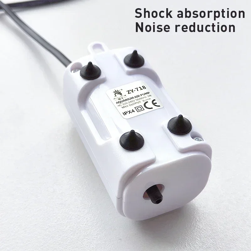 3W Silent Aquarium Air Pump Ultra Silent Fish Tank Air Compressor 220V-240V 110V Bubble Pump for Aquarium Oxygenation 3