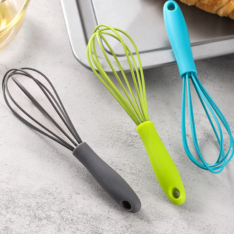 Description Picture 3 of itemMini Silicone Egg Whisk Durable Handheld Whipped Cream Foam Maker Anti-Slip Egg Blender Silicone Egg Whisker Portable Kitchen