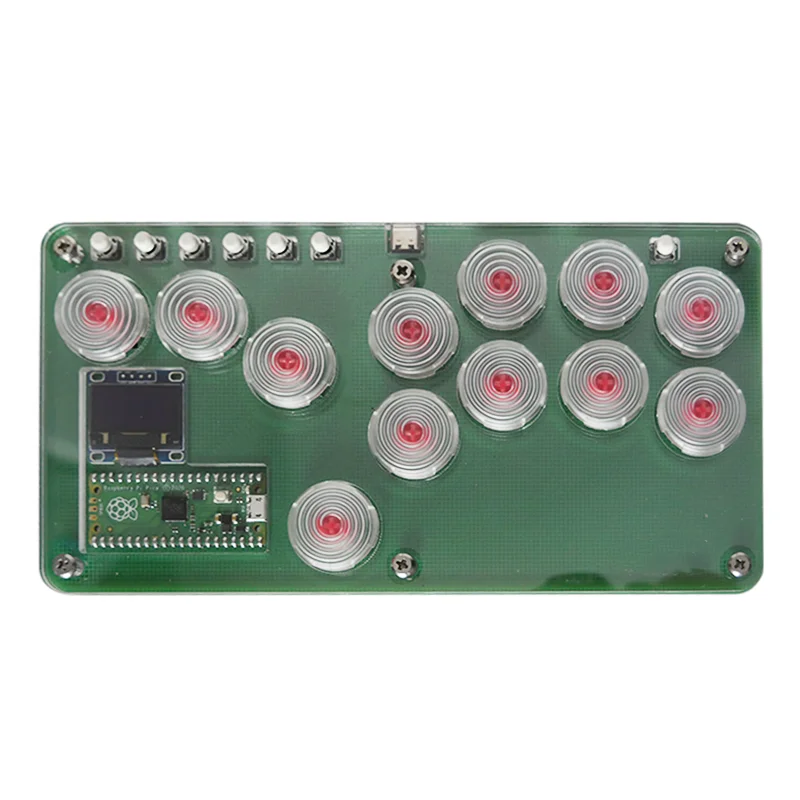 Ultra-Sottile Mini Hitbox Style Arcade Joystick Fight Stick Controller Di Gioco Per Pc Pc, Switch, Pi, Android, Ps3 Con Luce