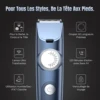 Professional Electric Hair Clipper Men Cordless Hair Trimmer Rechargeable LED Display IPX7 Adjustable Speed Hair Cutting Machine 2