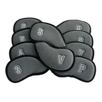 Golf Irons Head Covers 10pcs/set Two Sides Numbers Mesh Golf Iron Headcovers 5 Colours Golf Club Head Cover 2