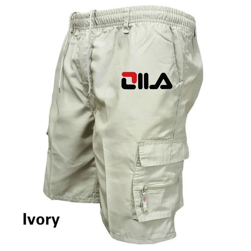 2025 Summer Casual Pants Jogging pants Men's fashion loose print multi-pocket shorts High quality drawstring tracksuit pants 4