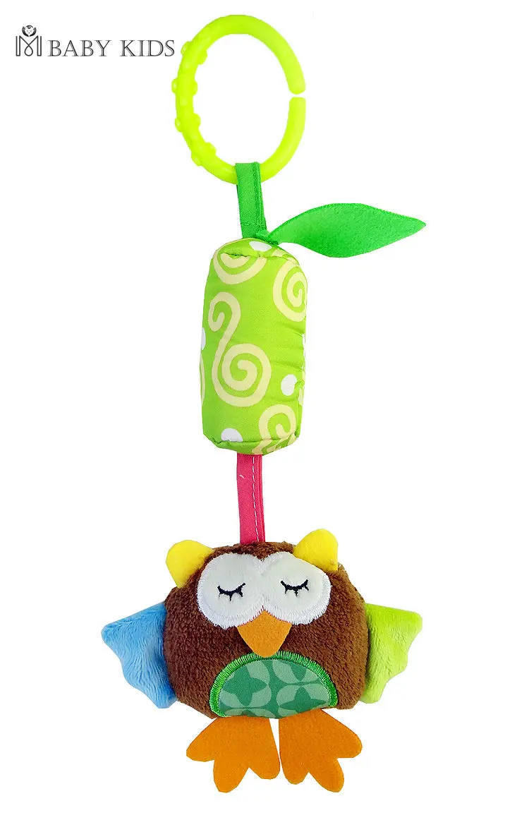 Baby Rattle Toys Kids Tinkle Hand Bell Plush Stroller Hanging Stuffed Animal Rattles Multi-functional Infant Sound Toy Kid Gifts images - 6