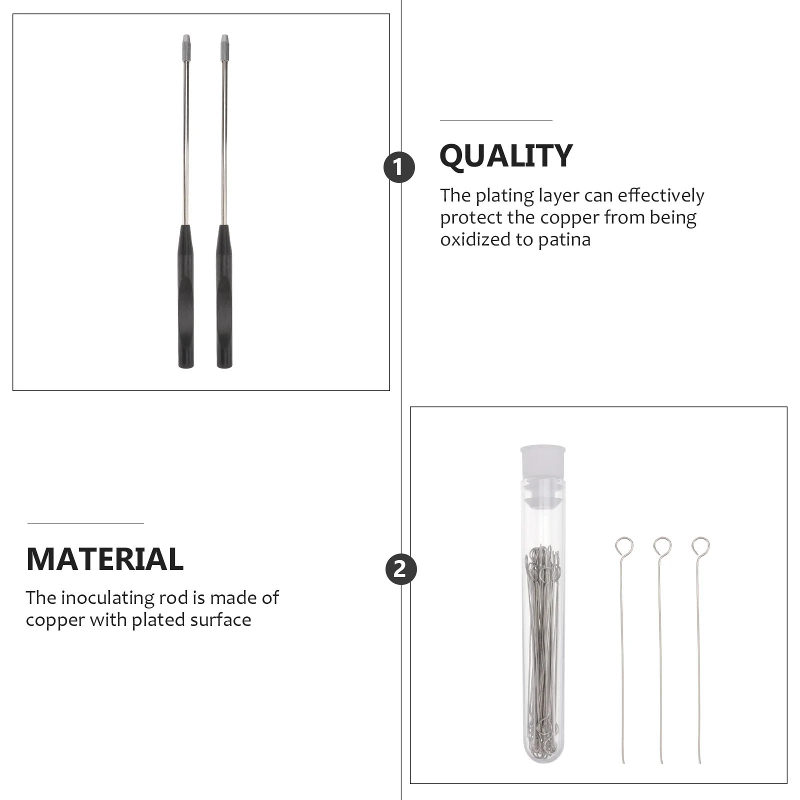 Inoculating Rod Pure Copper for Microbiological Testing Molecular Biology Laboratory