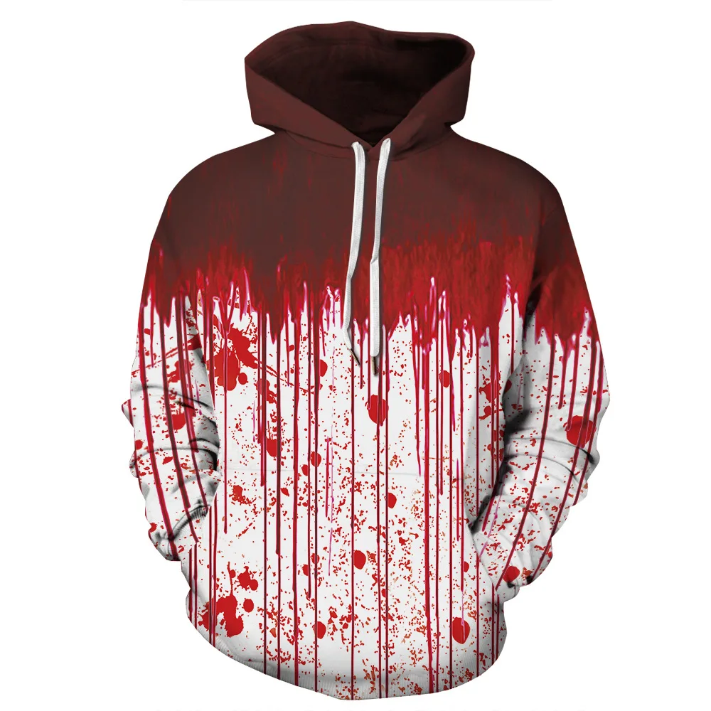 thumbnail image 1 of Sudadera con capucha con estampado 3D de calavera con sangre que gotea, sudadera con capucha para hombre, ropa de calle unisex, chándales casuales, estilo 4, 1 of 5
