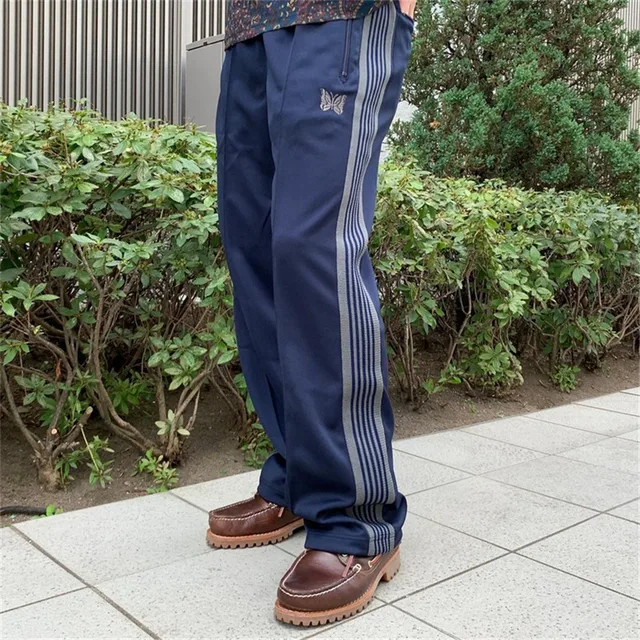 Awge Needles Pants Men Women 1:1 Embroidered Butterfly Logo