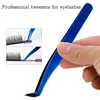 New Arrival Blue Professional High Quality Eyelash Extension Tweezers Stainless Steel Anti-Shake Tweezers with Plastic Bottle 1