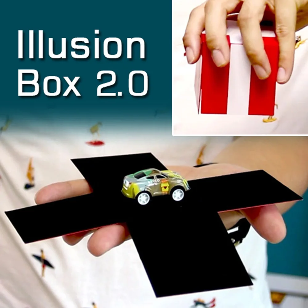 

Illusion Box 2.0 Magic Trick Object Producing Vanishing Close Up Illusion Gimmick Mentalism Toy Car Appearing in Empty Box Magia