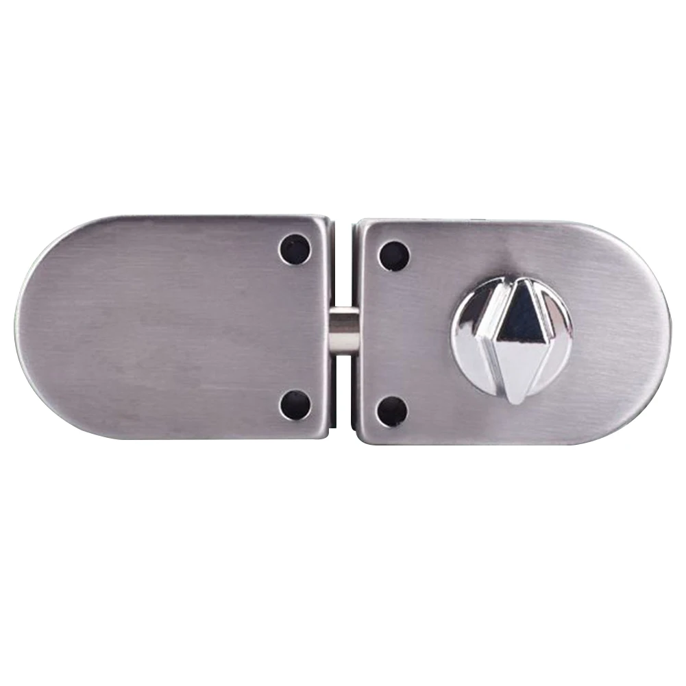 

Glass Door Lock Stainless Steel Glass Door Latch Sliding Door Ground Pin Lock Store Display Cabinet U-shaped Bolt Hardware