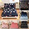 Polyester Fashion Print Fitted Sheet with Elastic Band Non Slip Mattress Cover Pillowcase for Single Double Bed 90/120/150/180cm 5