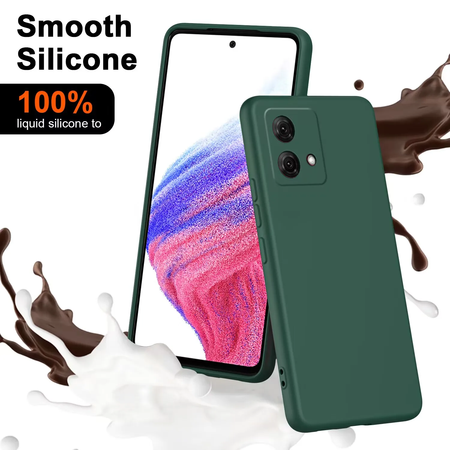 Liquid Silicone Shockproof Coque Cover for Fashion Edge Series Smartphones