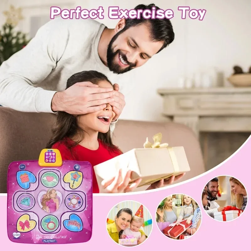 Portable Children Toy Dance Play Pad Foldable With LED Light Music Electronic Toy Pad Family Party Game interactive Props Gift f 5