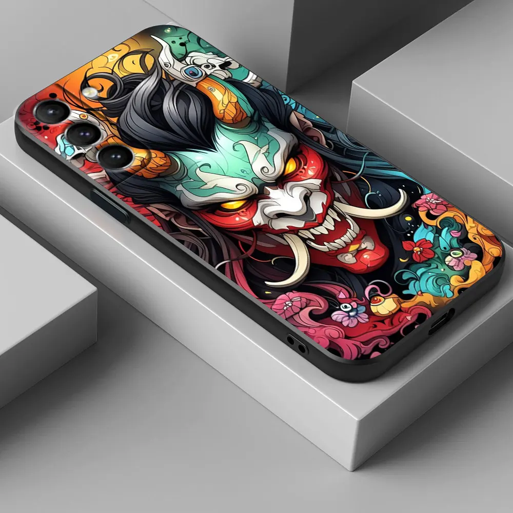 Japanese Culture Oni Mask Samurai Phone Case Cover
