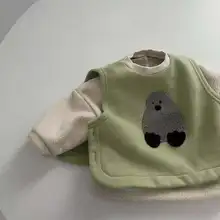 

Baby Plus Velvet Vest Thicken Infant Warm Vest Boys Cute Animal Vest For Baby Girl Warm Vest Sleeveless Kids Tops