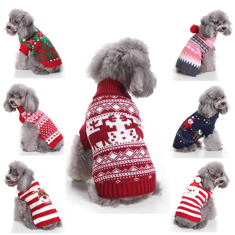 Christmas Sweaters Dogs Christmas Dog Sweater Santa Small Dog