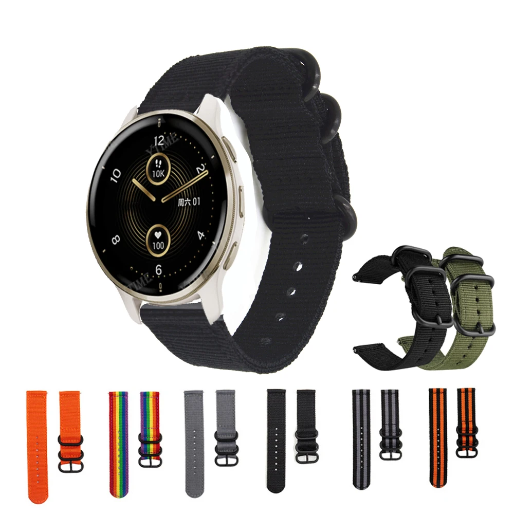 20mm 22mm Watchband For Garmin Venu 2 Plus/sq Bracelet Nylon Wrist