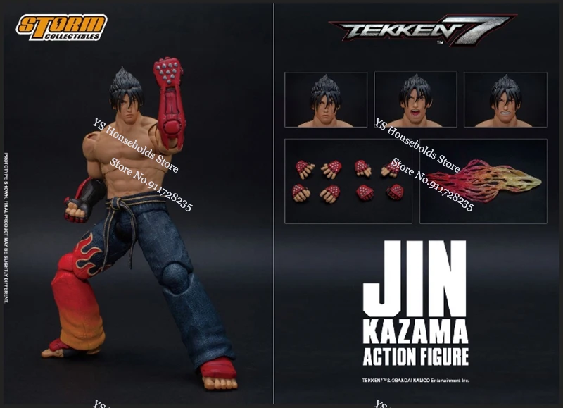 스톰 토이즈 BNTK06 1/12 Collectible PAUL PHOENIX Jin Kazama 애니메이션 미니 액션 피규어 6 풀 세트 군인 모델 팬 컬렉션