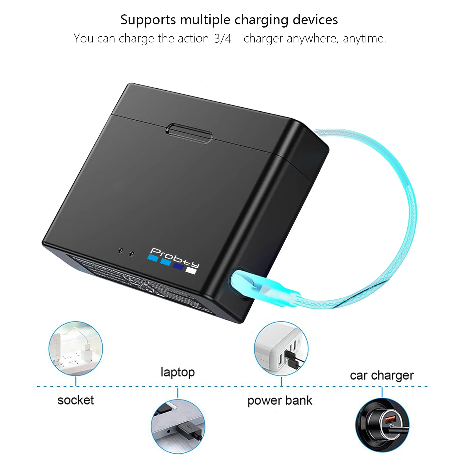 Batteries et Chargeur pour GoPro Hero 11/10/9 - Lot de 1 à 4