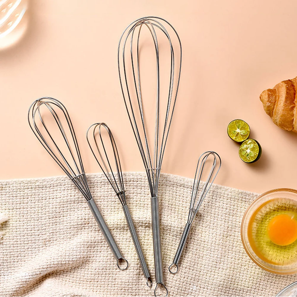 Egg Whisk Stainless Steel Balloon Wire Whisk Cream Egg Stirrer for Mixing Whisking Beating Stirring