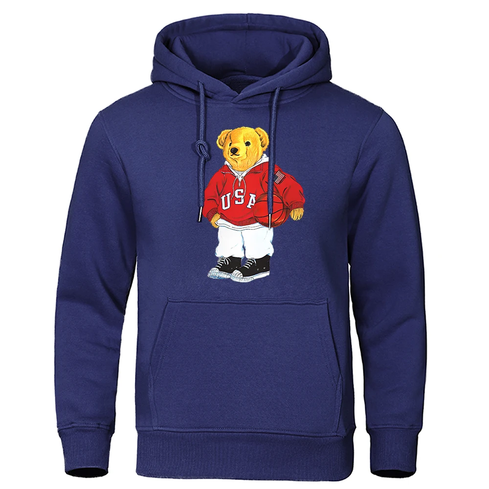 Sports Fashion Teddy Bear Singer Mens Hoodies Casual Comfortable Clothing Cartoons Loose New Hoody Casual Hip Hop Men Pullovers