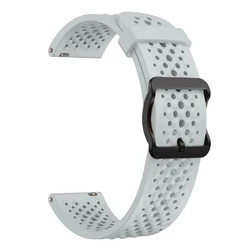 Breathable Silicone Strap Band - 22mm (3 Light gray)