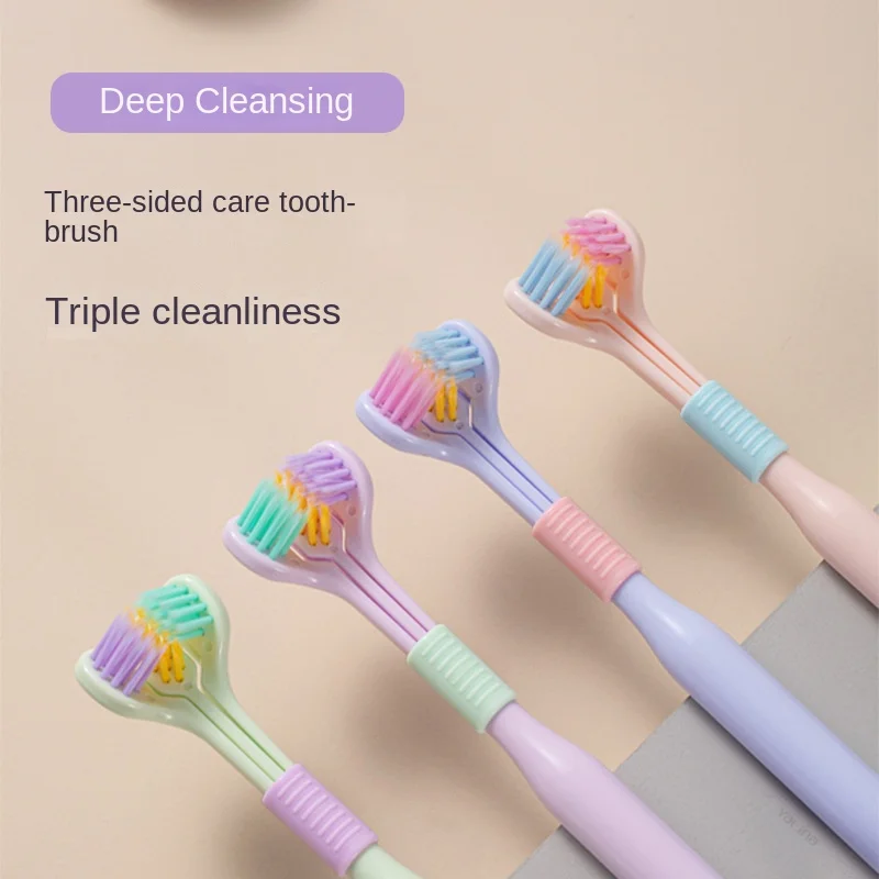 Oral Care Safety Teeth Brush Oral Health CleanerThree Sided Soft Hair