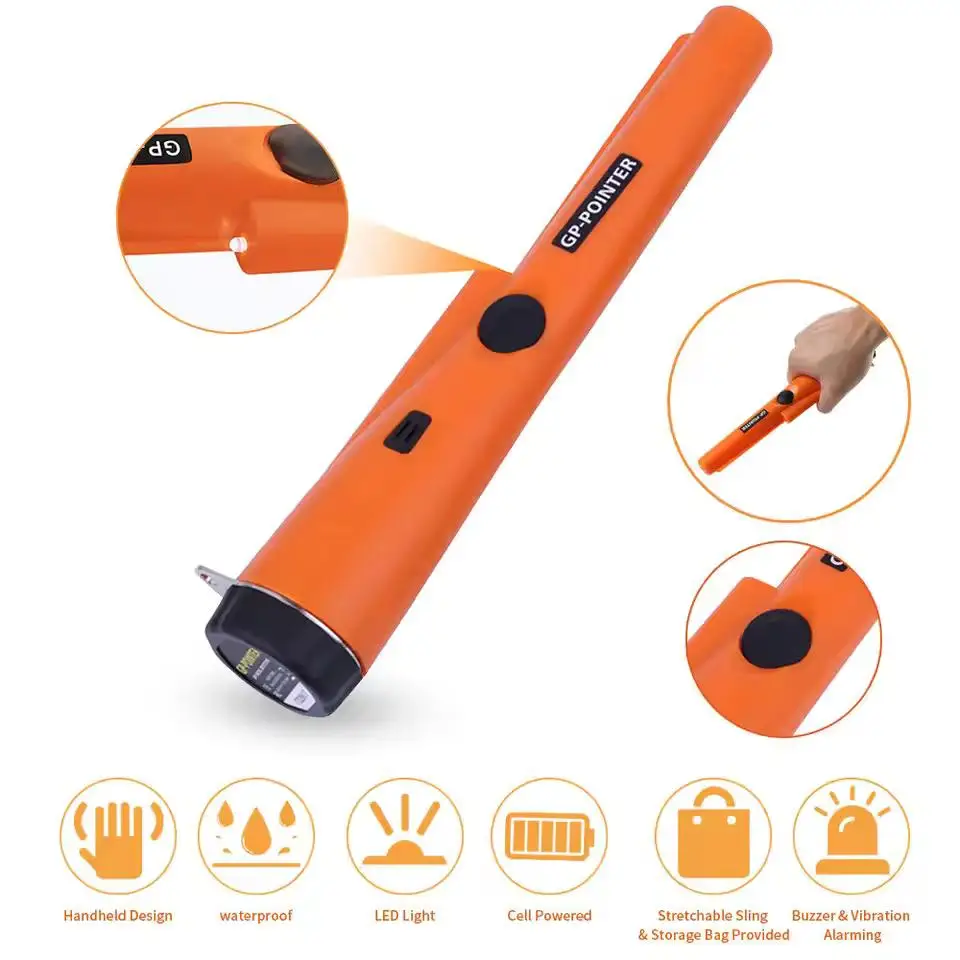 High-sensitivity Hand-held Metal Detector Detection Pointer Waterproof Children Use Metal/gold Hunting Tools Buy Shovel To Dig