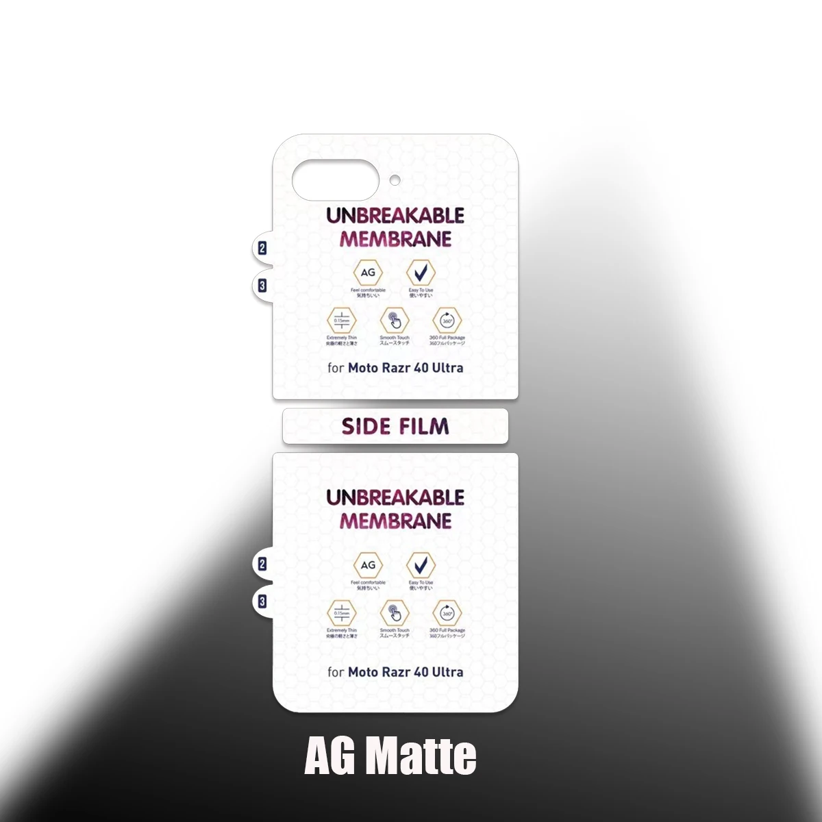 Soft AG Matte Flexible Full Screen Protector with Ultra HD Glossy Finish - Hydrogel Protective TPU Film