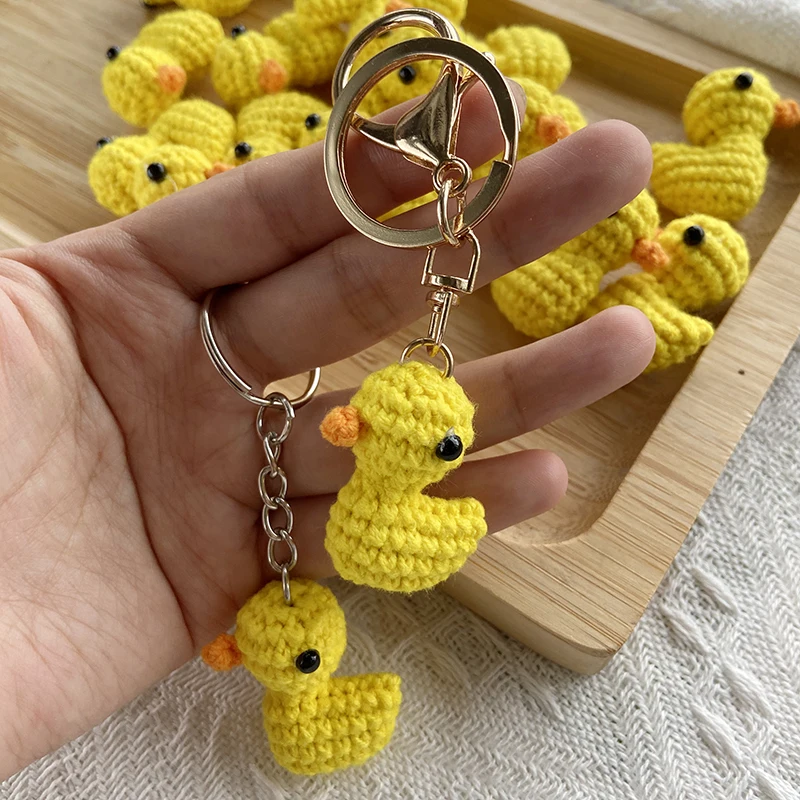 Crochet Yellow Duck Pendant 4