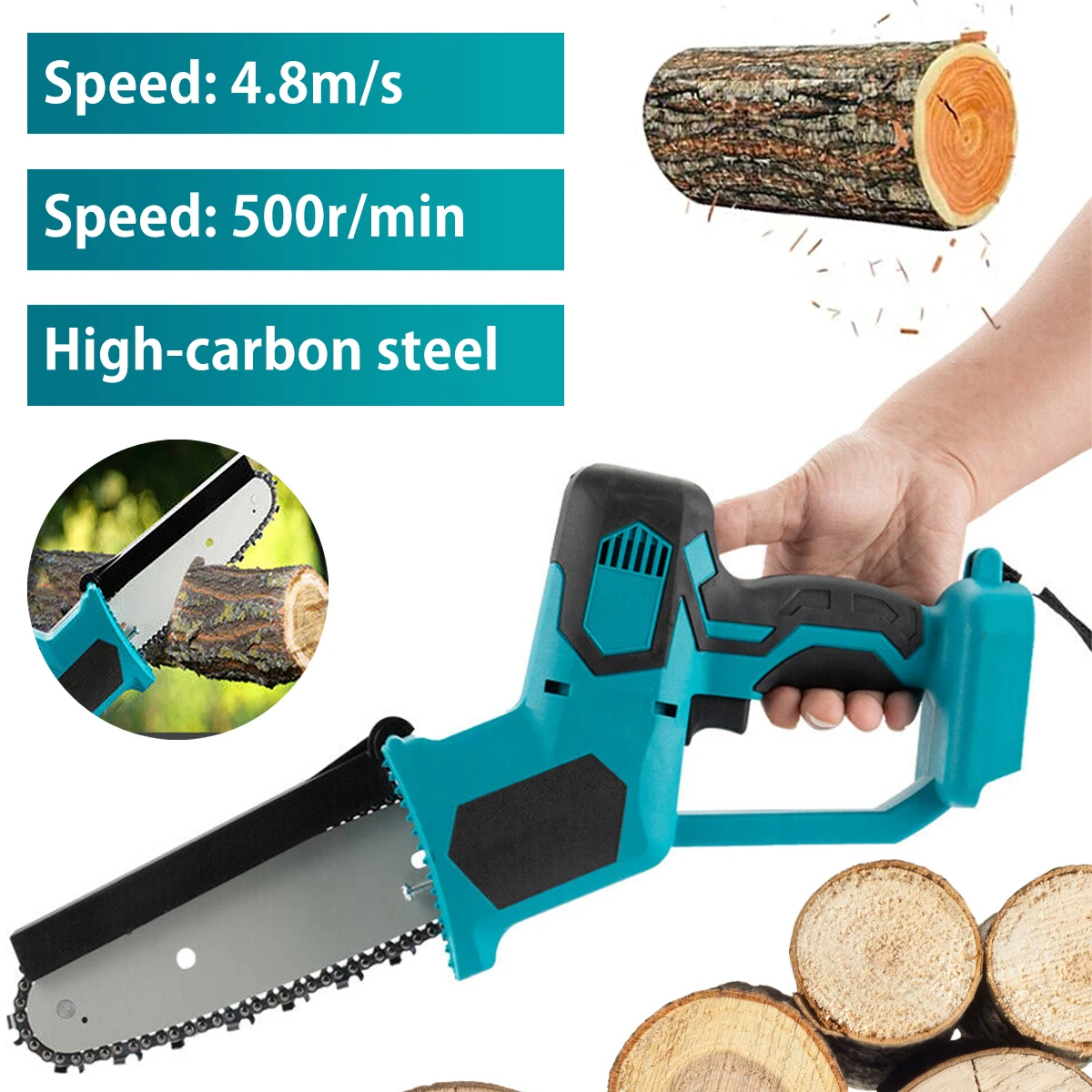 8 Inch Cordless Chainsaw Electric Chainsaw Mini Chainsaw Rechargeable