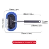 3 in 1 Car Window Cleaner Kit Extendable Long Handle Windshield Cleaning Tool Rotating Head Car Wash Tool Rearview Mirror Wiper 6