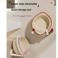 Telescopic Washbasin Rack Home Bathroom Without Drilling Storage Shelves Space-saving Storage Racks Home Organization 2