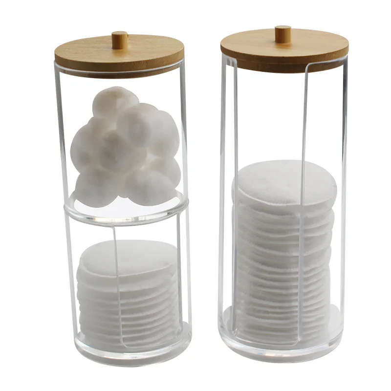 Simplify Clear Jewelry and Cosmetic Organizer Box with Bamboo Lid