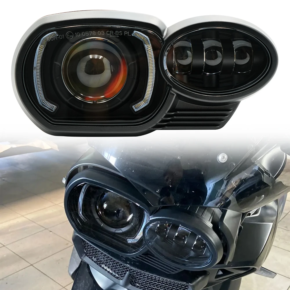 Motorcycle-Led-Headlight-with-DRL-Headlamp-Assembly-Upgrade-Replacement ...