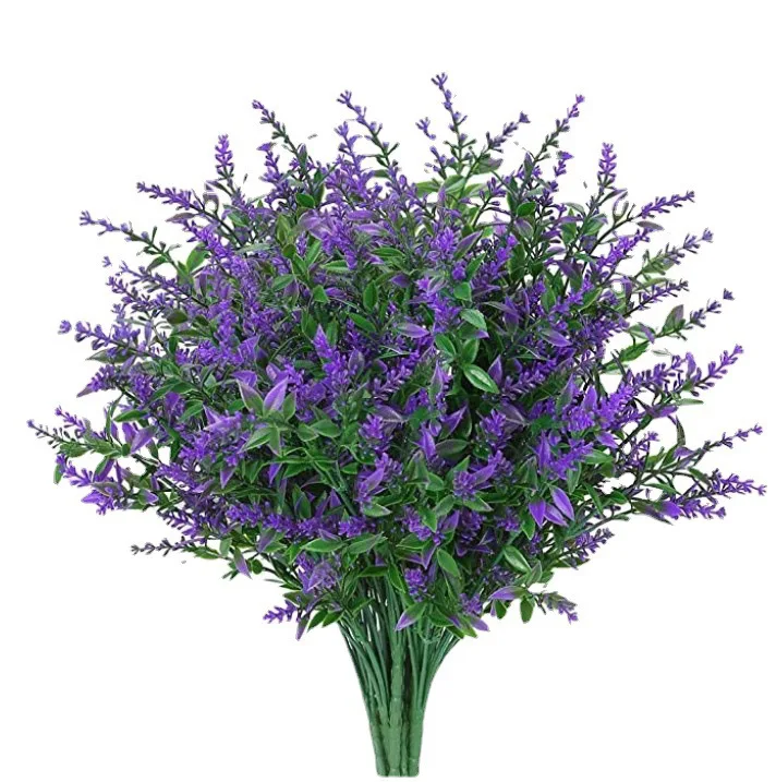 

8 Bundles Artificial Lavender,Lifelike Faux Plants,Crafting/Home Decor, Pairing Dried Flowers to Create Lovely Wedding Bouquets