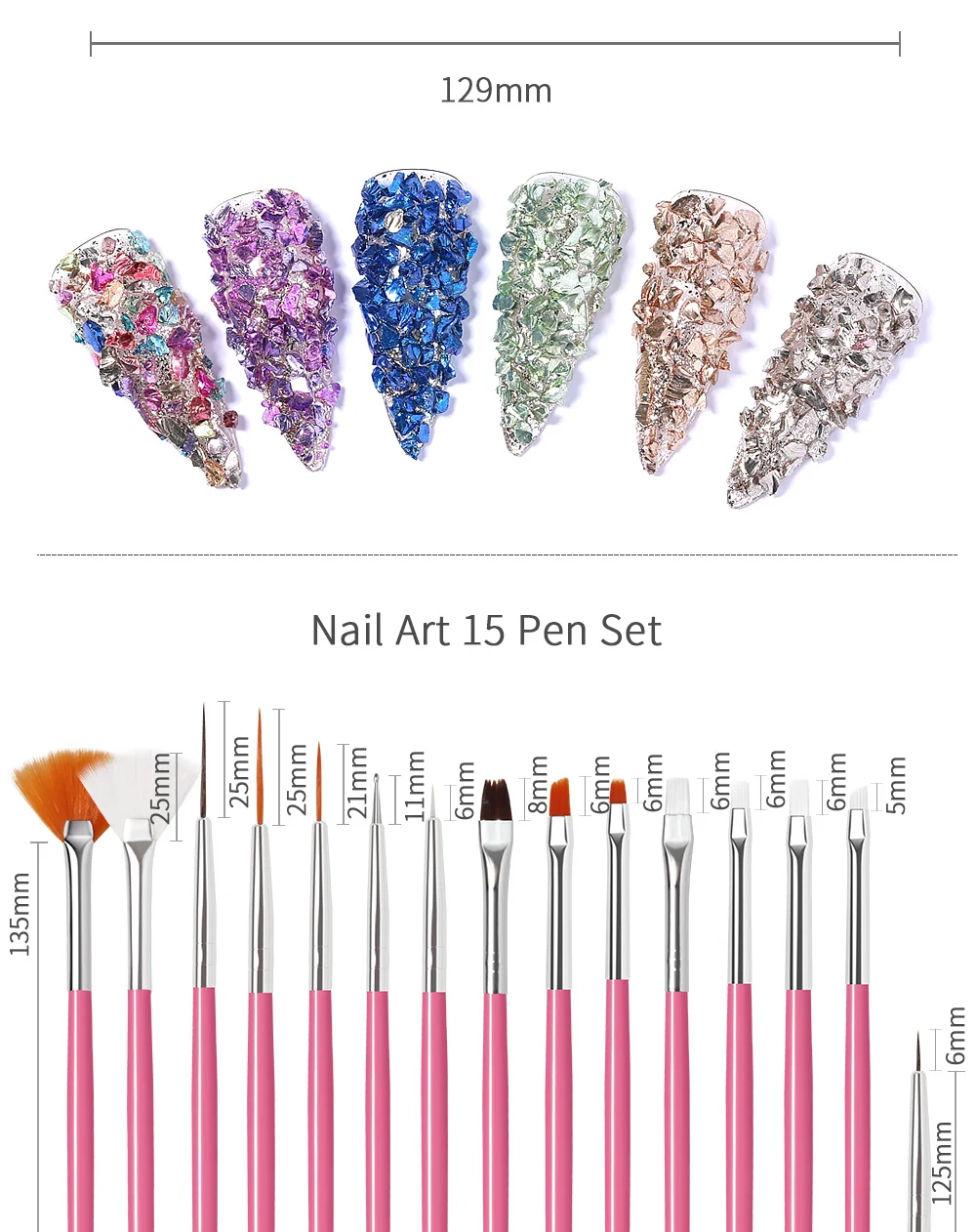 S5f11e72359014944823d32904fa8aebdU Manicure Set for Nail Sequin Kit Nail Care Accessories Set Nail Art Pen Brush Nails Accessories Manicure Tools