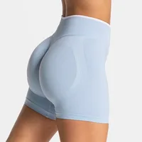 New Yoga Peach Fitness Running Seamless Breathable Tight Yoga Shorts Sports Women's Three-point with static logo