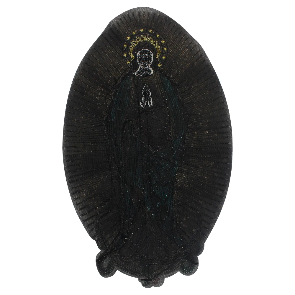 Blessed panenské maria bohyně zlato flitry vyšívané nášivka patche šít na odznak embellishments pro duchovní crafts&clothing