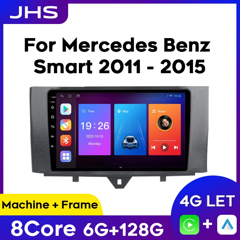

2Din Android Car Radio For Mercedes Benz Smart 2011 - 2015 GPS Navigation Multimedia Video Stereo Player Wireless Carplay Auto