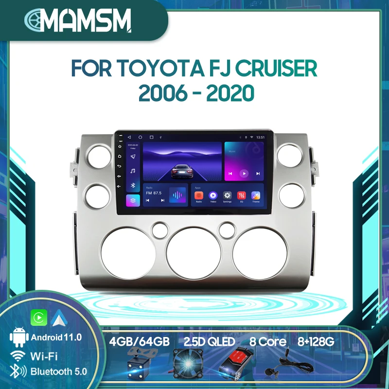 

Автомагнитола MAMSM для Toyota FJ Cruiser 2006-2020, 4G, GPS