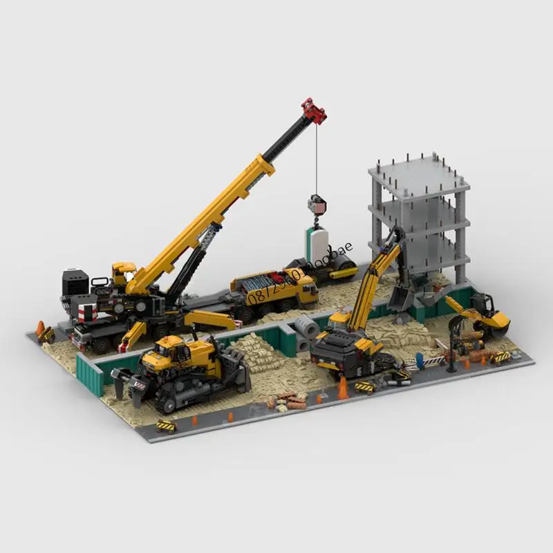 새로운 3455피스 도시 인기 거리 풍경 모듈식 건설 현장 모델 빌딩 블록 DIY 창의적인 아이디어 어린이 장난감 선물