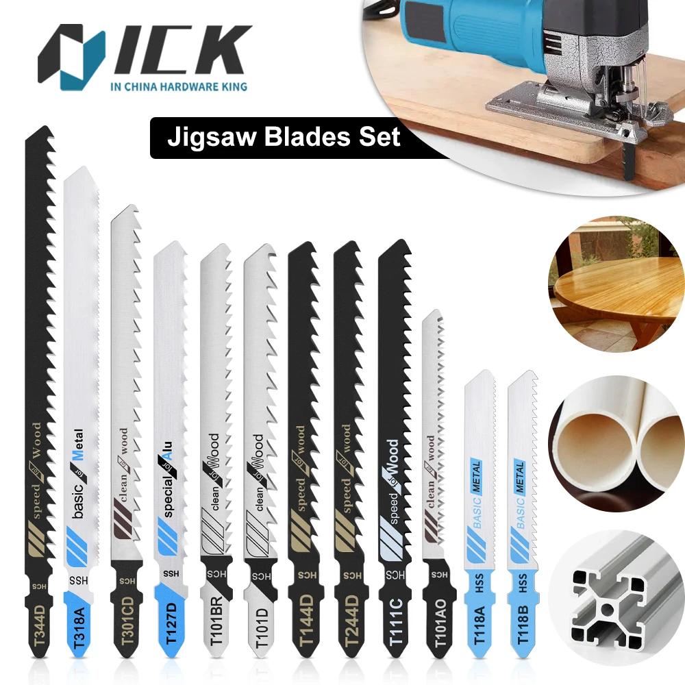 20 Lames Scie Sauteuse T111C 100mm - 8TPI - HCS - Compatible Bosch, DeWalt, Makita