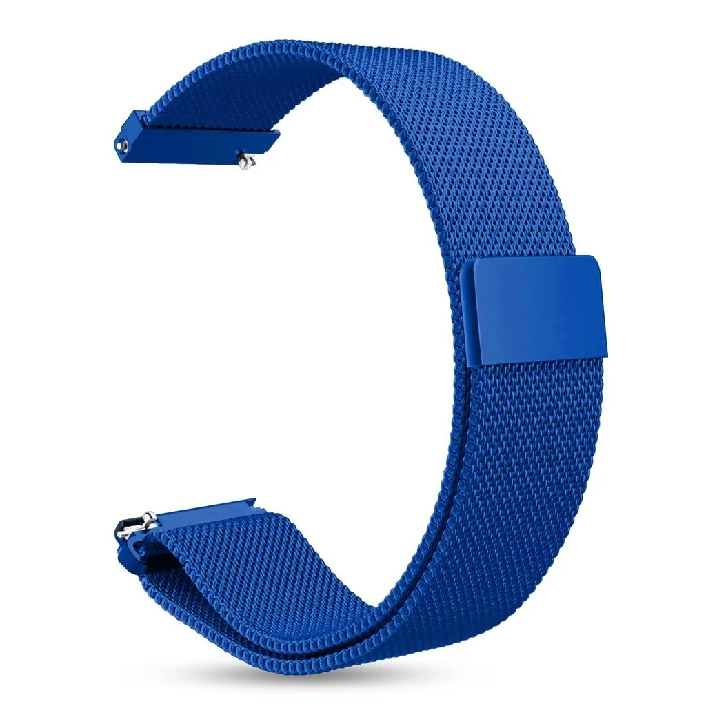 Elegant Milanese Stainless Steel Smartwatch Band, Adjustable Strap (18-22mm)
