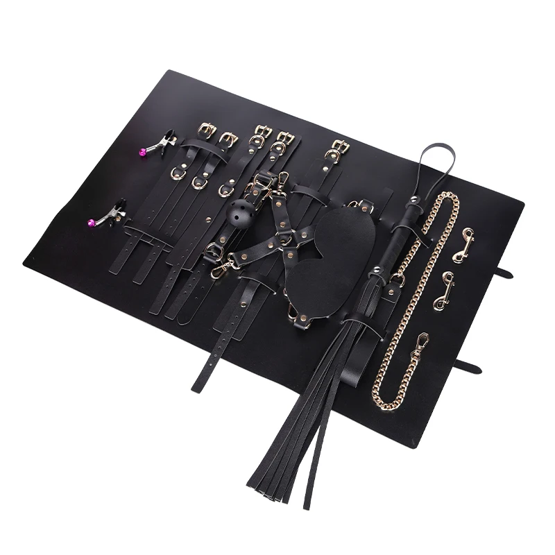 BLACKWOLF Bell 8pcs BDSM Set for Couples Bondage Kits Bdsm Adult Toys  Cosplay Game Sex Toys Bow with Bag Collar Styles - AliExpress
