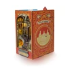 DIY Book Nook Wooden Miniature Model Kit Railway Cathedral Bookend Assembled 3D Puzzle Bookshelf Home Decor Friends Gifts 5